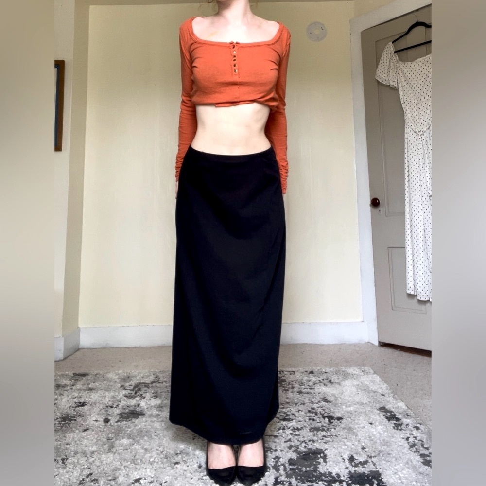 Patagonia Black Maxi A-Line Skirt Comfortable Casual Stretchy Cotton Cute Trend - Picture 4 of 16